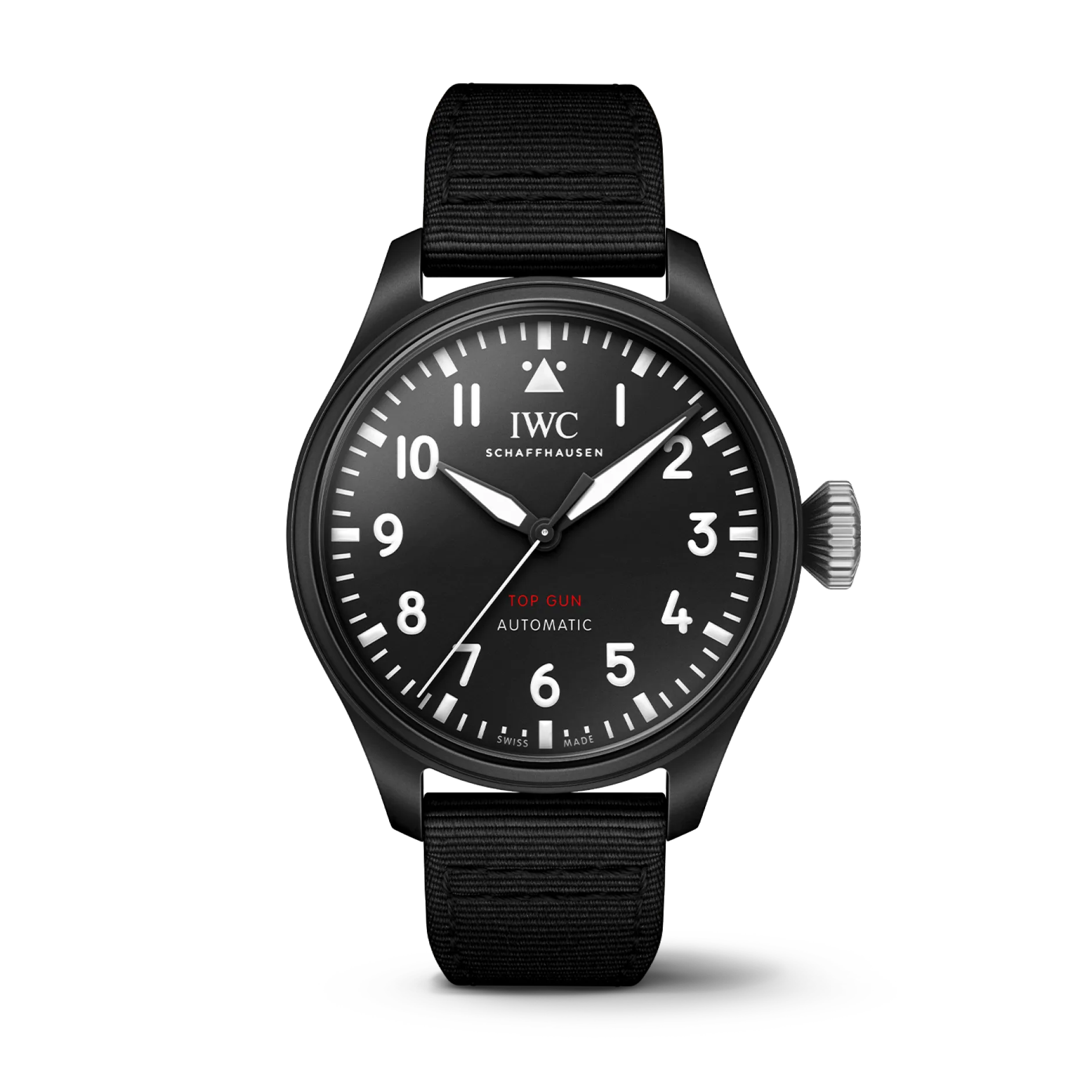 Big Pilot Real PR IW329801 Real Ceramic M+F 1:1 Best Edition Black Dial on Black Strap SEIKO 8N-24