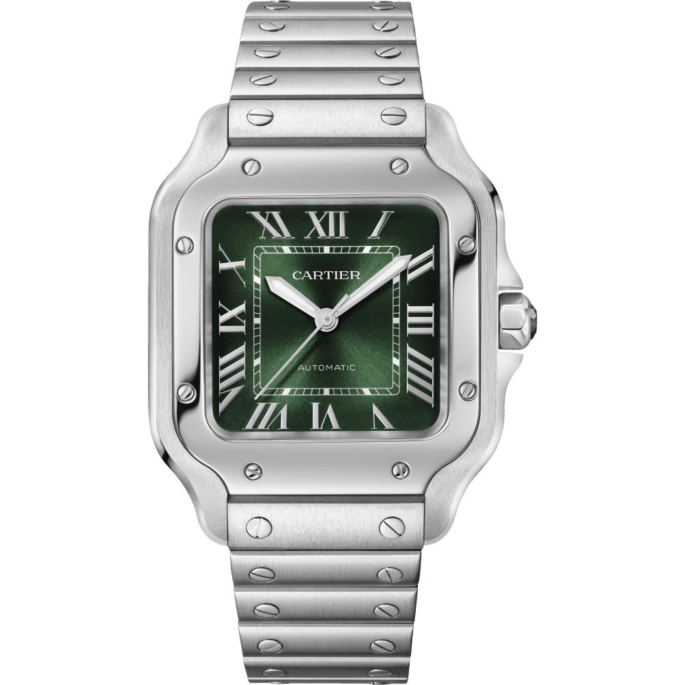 Santos de Cartier XL 40mm SS BVF 1:1 Best Edition Green Dial on SS Bracelet MIYOTA 9015
