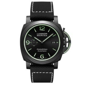 PAM1118 Luminor Marina Luminous Trilogy VSF 1:1 Best Edition on Black Sportech Strap P9010 Clone
