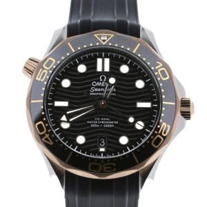 Seamaster Diver 300M SS/RG VSF 1:1 Best Edition RG Bezel Black Dial on Black Rubber Strap A8800