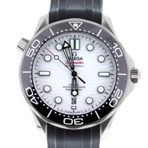 Seamaster Diver 300M VSF 1:1 Best Edition Black Ceramic White Dial on Black Rubber Strap A8800