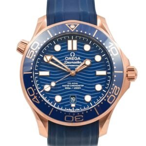 Seamaster Diver 300M SS/RG VSF 1:1 Best Edition RG Bezel Blue Dial on Blue Rubber Strap A8800
