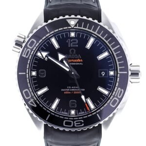 Planet Ocean 44mm Deep Black Real Ceramic VSF 1:1 Best Edition on Black Leather Strap A8906 Super Clone