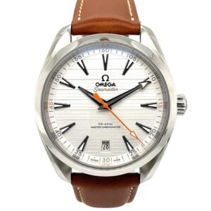 Aqua Terra 150M Master Chronometers VSF 1:1 Best Edition White Dial Orange Hand on Orange Strap A8900 Super Clone