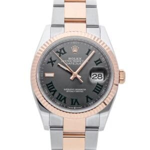 DateJust 36 SS 126231 904L SS/RG VSF 1:1 Best Edition Wimbledon Dial on Oyster Bracelet VS3235