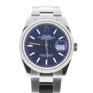 DateJust 36 126234 904L SS VSF 1:1 Best Edition Fluted Bezel  Blue Dial on Oyster Bracelet VS3235