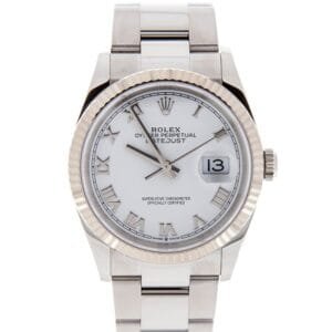 DateJust 36 SS 126234 VSF 1:1 Best Edition 904L Steel White Roman Dial on Oyster Bracelet VS3235