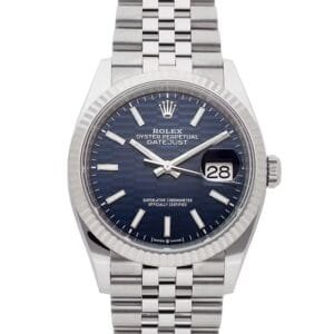 DateJust 36 SS 126234 VSF 1:1 Best Edition 904L Steel Blue Textured Dial on Jubilee Bracelet VS3235