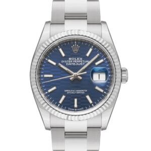 DateJust 36 SS 126234 VSF 1:1 Best Edition 904L Steel Blue Textured Dial on Oyster Bracelet VS3235