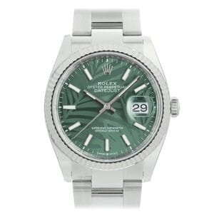 DateJust 36 SS 126234 VSF 1:1 Best Edition 904L Steel Green Leaf Dial on Oyster Bracelet VS3235