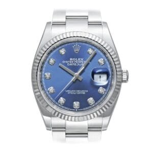 DateJust 36 SS 126234 VSF 1:1 Best Edition 904L Steel Blue Diamonds Dial on Oyster Bracelet VS3235