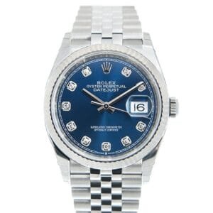 DateJust 36 SS 126234 VSF 1:1 Best Edition 904L Steel Blue Diamonds Dial on Jubilee Bracelet VS3235