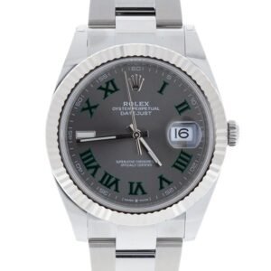 DateJust 41 126334 VSF 1:1 Best Edition 904L Steel Wimbledon Dial Green Roman on SS Oyster Bracelet VS3235