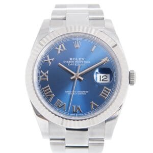 DateJust 41 126334 Clean 1:1 Best Edition 904L Steel Blue Roman Dial on Oyster Bracelet VR3235