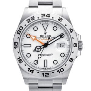 Explorer II 42mm 226570 Black 904L SS V2 GMF 1:1 Best Edition White Dial on Bracelet Super Clone SH3285