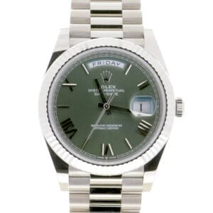 Day Date 40 RG 904L Steel GMF 1:1 Best Edition Green Dial on RG Bracelet A2836