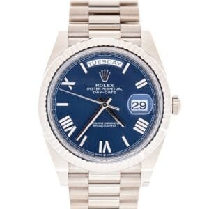 DayDate 40mm GSF 1:1 Best Edition Blue Dial Fluted Bezel on SS Bracelet A3255