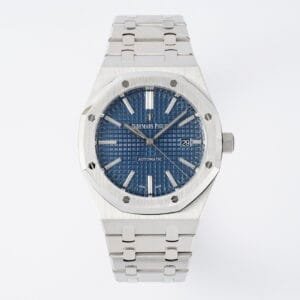 Royal Oak 41mm 15400 SS APSF 1:1 Best Edition Blue Textured Dial on SS Bracelet A3120 Super Clone