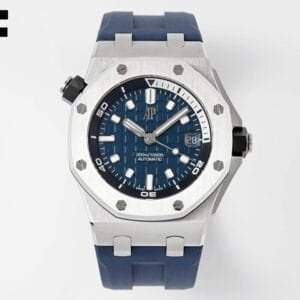 Royal Oak Offshore Diver 15720 SS APSF 1:1 Best Edition Blue Dial on Blue Rubber Strap A4308 Super Clone