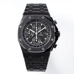 Royal Oak Offshore 42mm Black Ceramic APF 1:1 Best Edition Black Textured Dial on SS Bracelet A4404