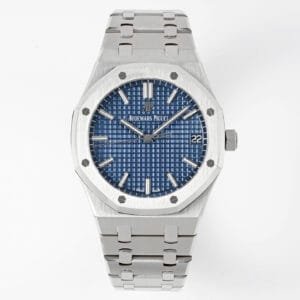 Royal Oak 41mm 15500 SS APSF 1:1 Best Edition Blue Textured Dial on SS Bracelet A4302 Super Clone